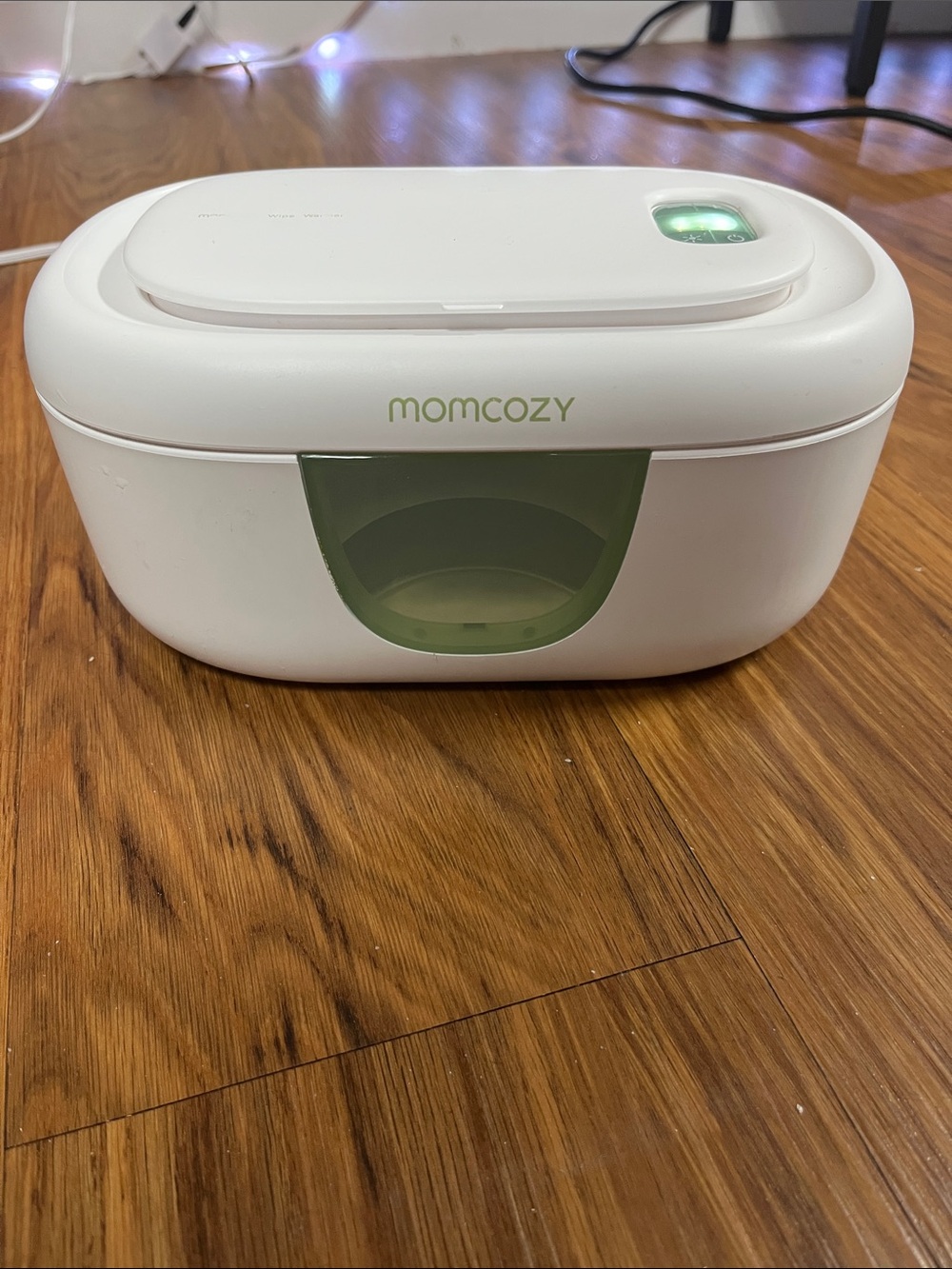 Momcozy White and Green Portable Wipe Warmer